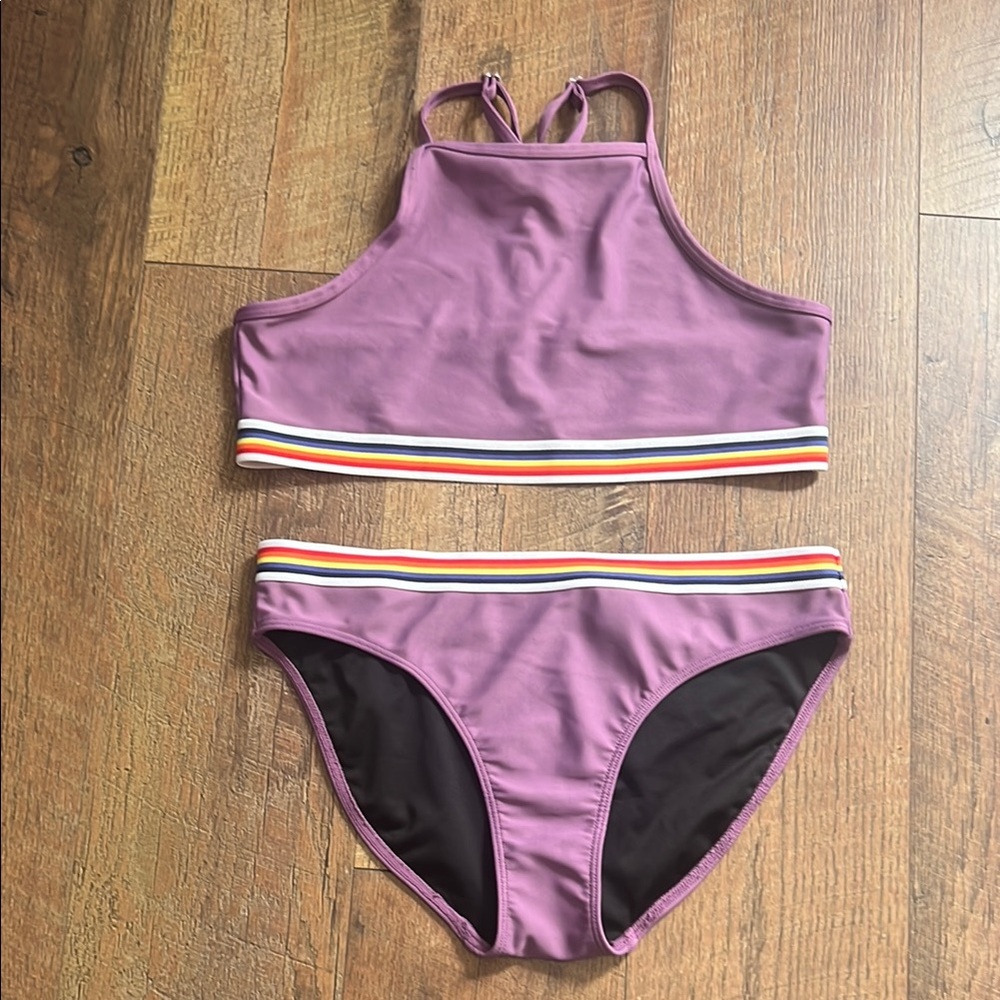 Zella Black Bikini with Rainbow Accents